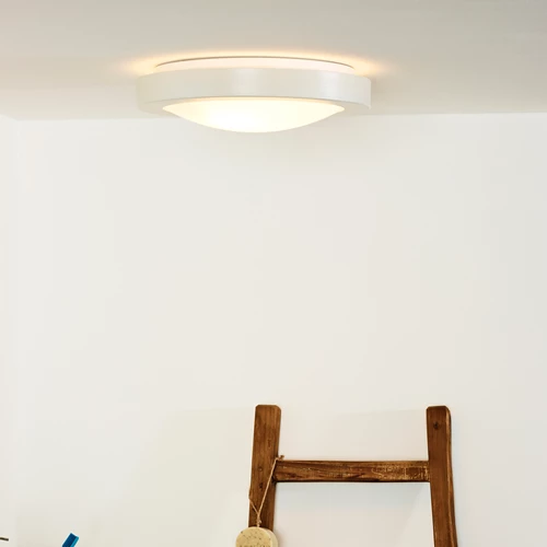 Lucide FRESH - Plafonnière Badkamer - Ø 35 cm - 2xE27 - IP44 - Wit - sfeer 1